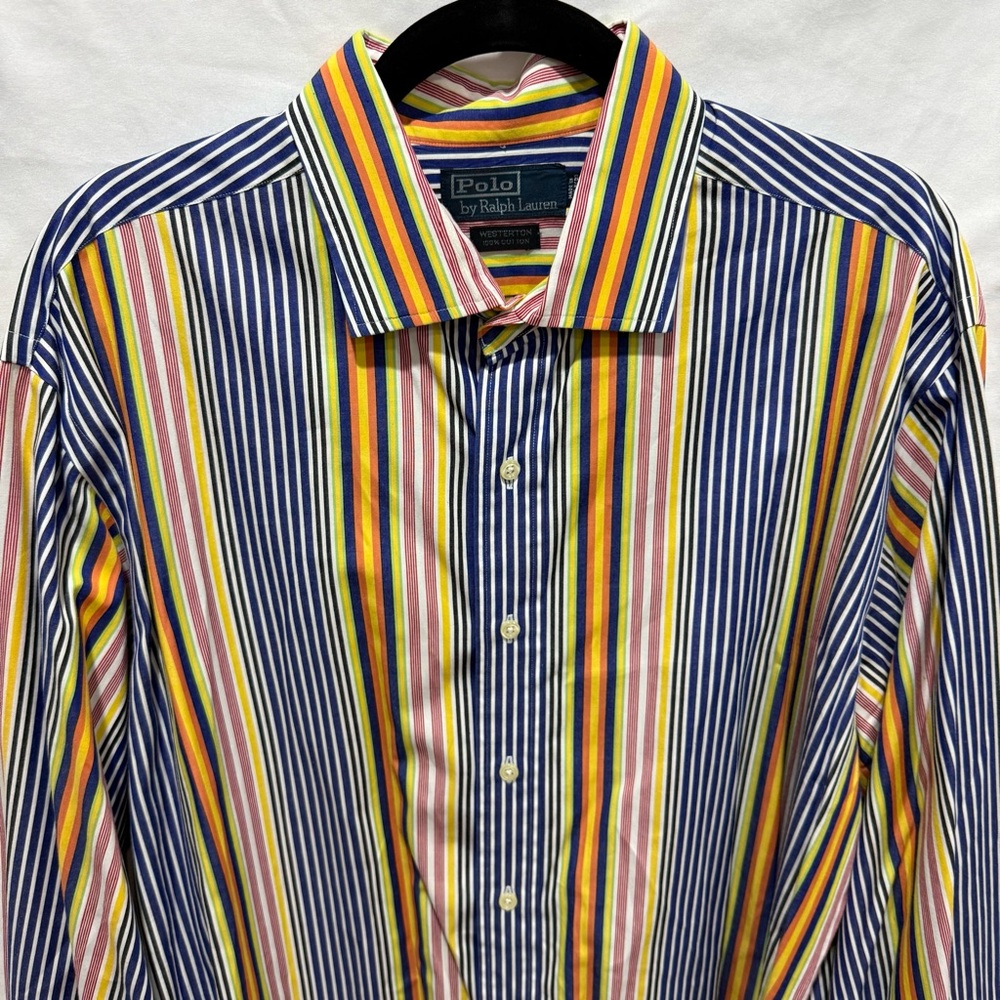 Polo Ralph Lauren Westerton Striped Button Up Shirt XL Multicolor Preppy Retro - Picture 4 of 12